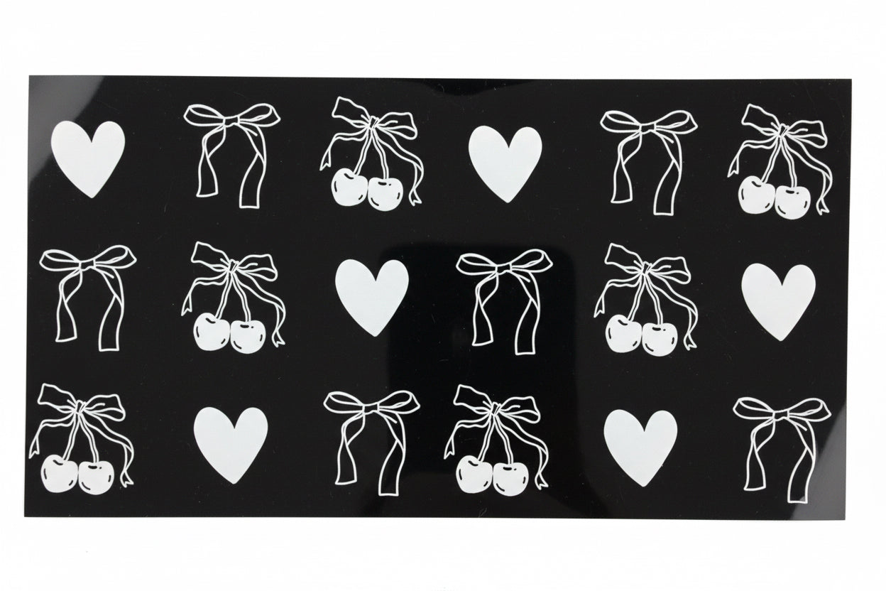 White Bow & Hearts
