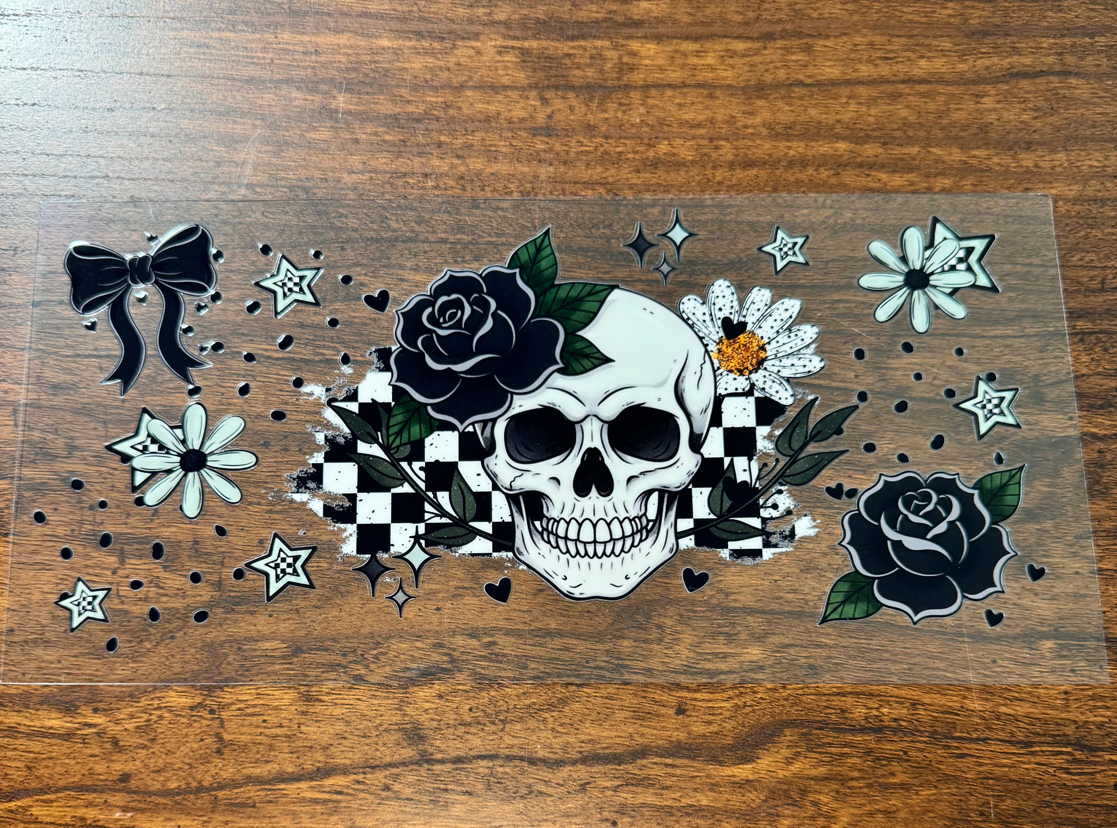 Skull with flowers