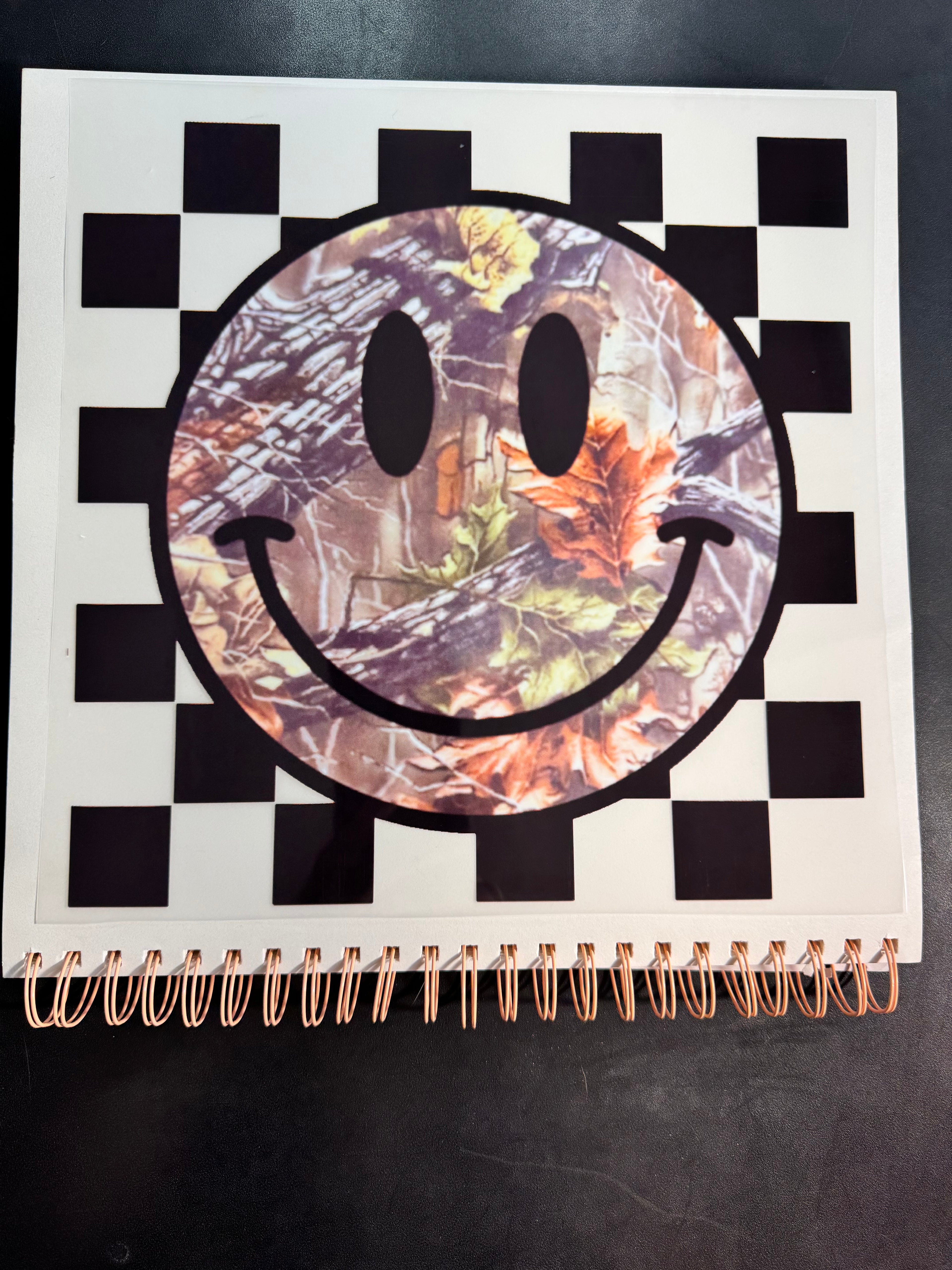Camo smiley face